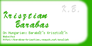 krisztian barabas business card